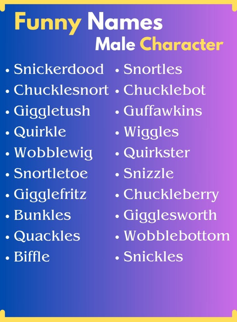 Funny Character Names Male